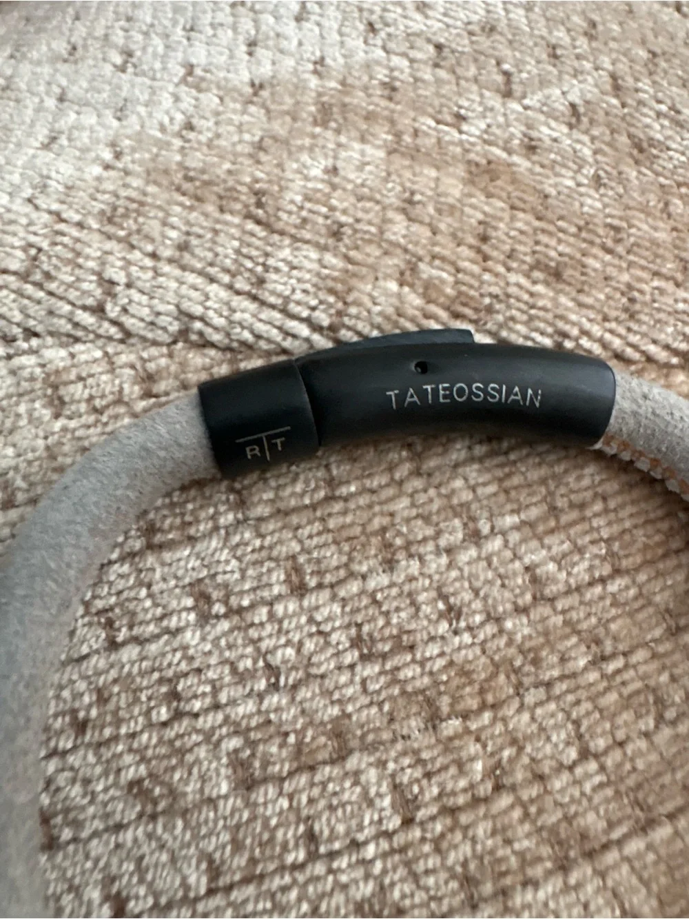 TATEOSSIAN London Men’s Bracelet Leather Suede Beige ✨NEW $250